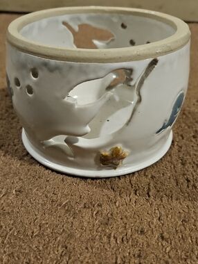 Vintage Nautical Ceramic Candle Holder